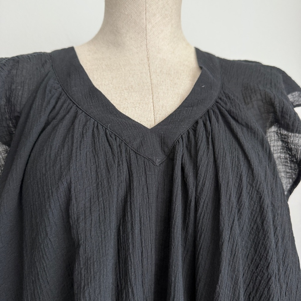 COS Ruffled Cap-Sleeve Dress in Black - Picture 6 of 11